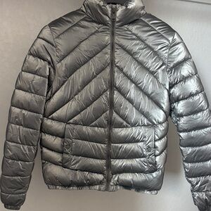ZARA  Silver Puffer Jacket